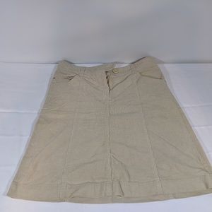 H&M Corduroy Skirt, Size 6, Beige Color